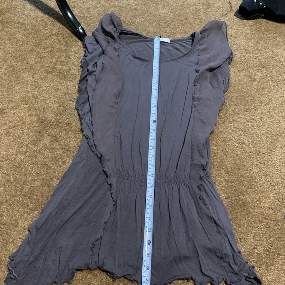 Promod Charcoal Ruffle Blouse - Picture 7 of 7